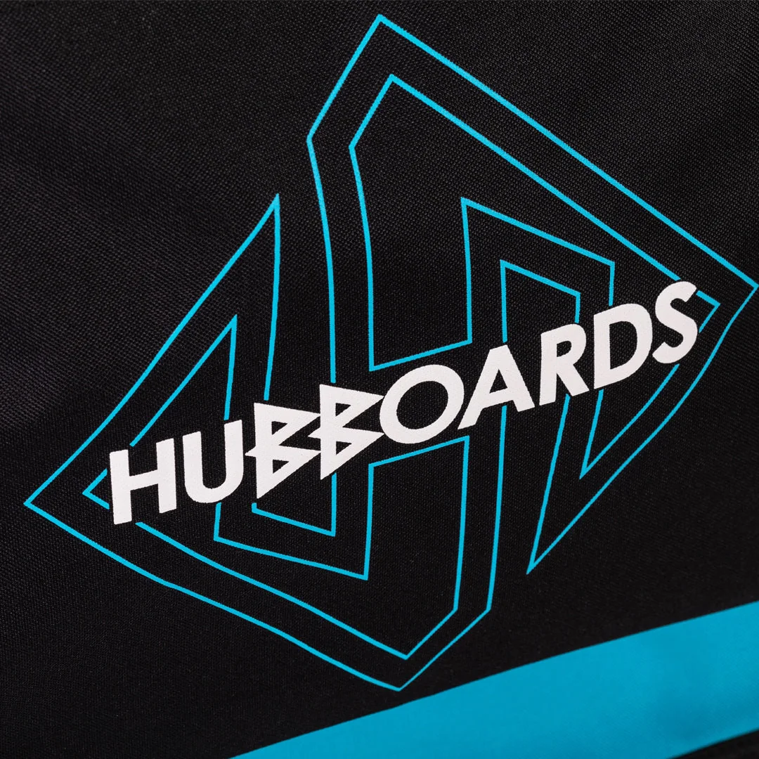 לוגו Hubboards על תיק הנשיאה Interstate